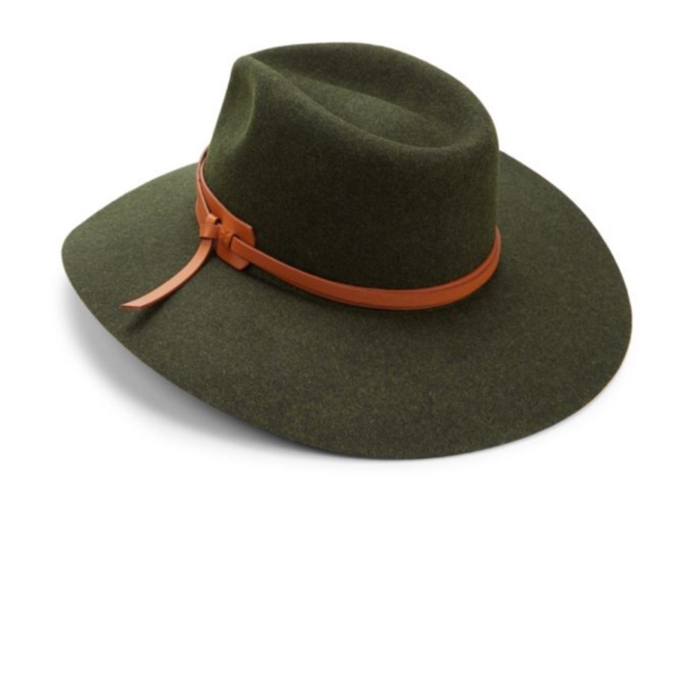 Frye Belted Wool Fedora Hat 100% Australian Wool NWT